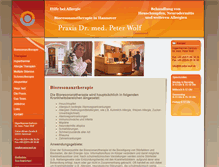 Tablet Screenshot of dr-peter-wolf.de